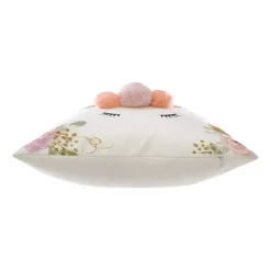 Cuscino quadrato (40 x 40 cm) Unicorno Pon pon Multicolore
