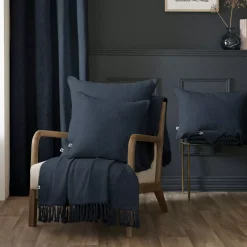 Cuscino quadrato cotone (60 x 60 cm) Sixtine Blu notte