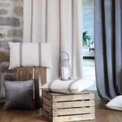 Cuscino quadrato cotone (50 cm) Montauban Grigio antracite