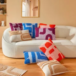 Cuscino quadrato cotone (50 x 50 cm) Poppy Viola