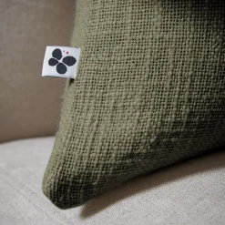 Cuscino quadrato cotone (45 x 45 cm) Sixtine Verde rosmarino