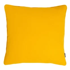 Cuscino quadrato di cotone (60 x 60 cm) Pixel Giallo senape