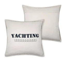 Cuscino quadrato di cotone (50 x 50 cm) Fregate Beige