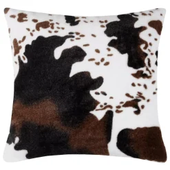 Cuscino quadrato finta pelliccia (40 cm) Mucca marrone