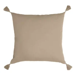 Cuscino quadrato garza di cotone (40 x 40 cm) Gaïa Marrone corda