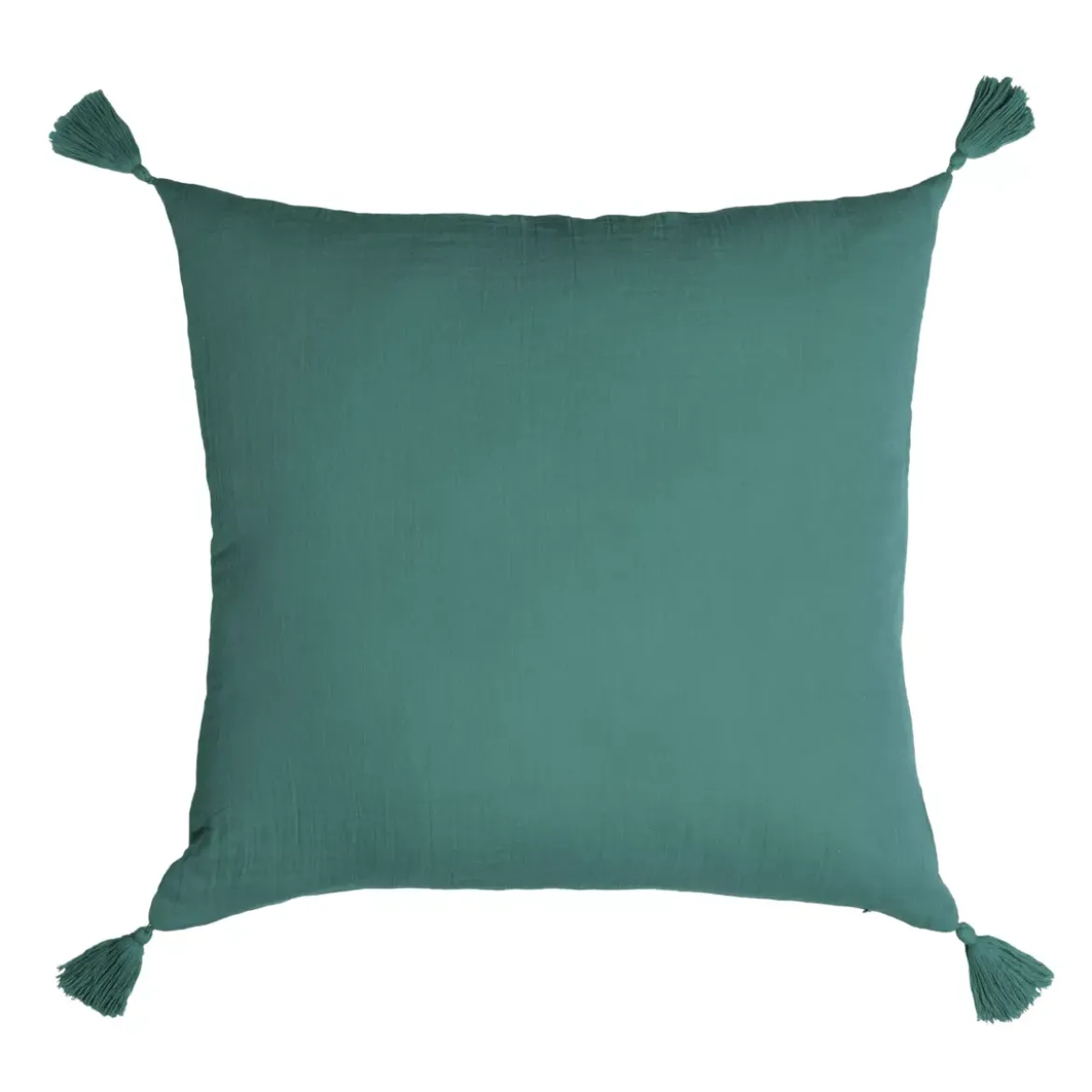 Cuscino quadrato garza di cotone (40 x 40 cm) Gaïa Blu ottanio