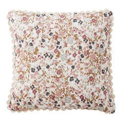 Cuscino quadrato garza di cotone (40 x 40 cm) Constance Beige pampa