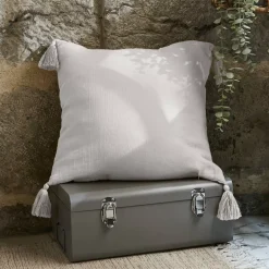 Cuscino quadrato garza di cotone (40 cm) Gaïa Grigio nuvola