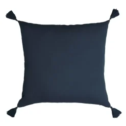 Cuscino quadrato garza di cotone (40 cm) Gaïa Blu notte