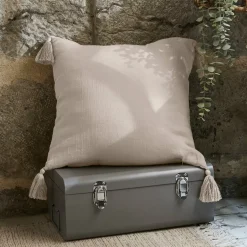 Cuscino quadrato garza di cotone (40 cm) Gaïa Beige pampa