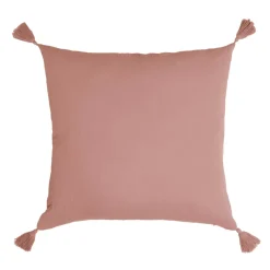 Cuscino quadrato garza di cotone (40 cm) Gaïa Rosa pesca
