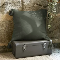 Cuscino quadrato garza di cotone (40 cm) Gaïa Verde rosmarino