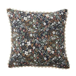 Cuscino quadrato garza di cotone (40 x 40 cm) Constance Blu notte