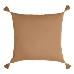 Cuscino quadrato garza di cotone (40 cm) Gaïa Camel