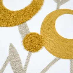 Cuscino quadrato in cotone (45 x 45 cm) Camille Giallo senape