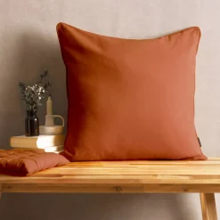 Cuscino quadrato in cotone (60 x 60 cm) Pixel Terracotta