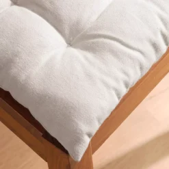 Cuscino quadrato in cotone per sedia (40 x 40 cm) Pixel Beige