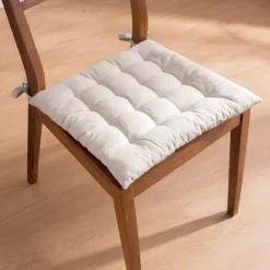 Cuscino quadrato in cotone per sedia (40 x 40 cm) Pixel Beige