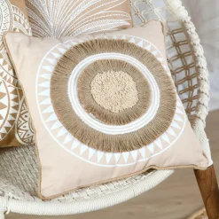 Cuscino quadrato in cotone (40 x 40 cm) Mekong Beige