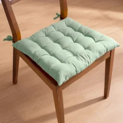 Cuscino quadrato in cotone per sedia (40 x 40 cm) Pixel Verde menta