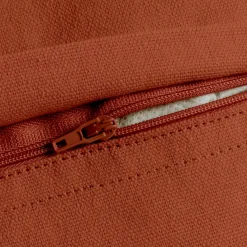 Cuscino quadrato in cotone (45 x 45 cm) Pixel frange Terracotta