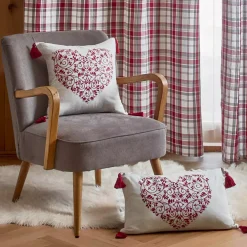 Cuscino quadrato in cotone (40 x 40 cm) Megeve Rosso