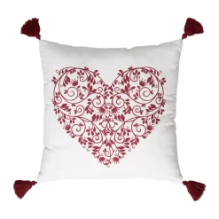Cuscino quadrato in cotone (40 x 40 cm) Megeve Rosso