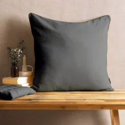 Cuscino quadrato in cotone (60 x 60 cm) Pixel Grigio antracite
