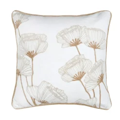 Cuscino quadrato in cotone (45 x 45 cm) Oriana Ecru