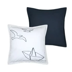 Cuscino quadrato in cotone (50 x 50 cm) Bordemer Bianco