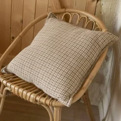 Cuscino quadrato in cotone (50 x 50 cm) Marius Marrone