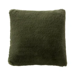 Cuscino quadrato in finta pelliccia (45 x 45 cm) Finn Verde kaki