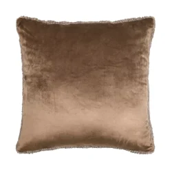 Cuscino quadrato in finta pelliccia (45 x 45 cm) Timmy Tortora