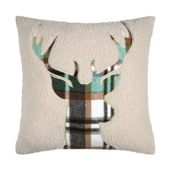 Cuscino quadrato in finta pelliccia (45 x 45 cm) Wildforest Verde