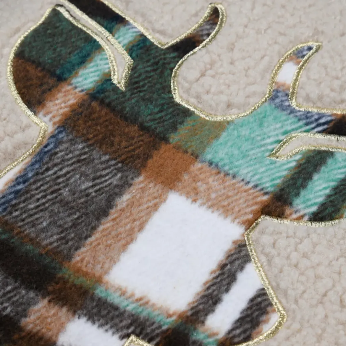 Cuscino quadrato in finta pelliccia (45 x 45 cm) Wildforest Verde
