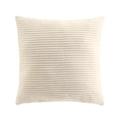 Cuscino quadrato in flanella in rilievo (45 x 45 cm) Nils Ecru