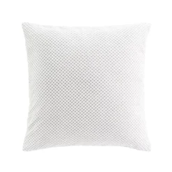 Cuscino quadrato in flanella in rilievo (45 x 45 cm) Java Bianco
