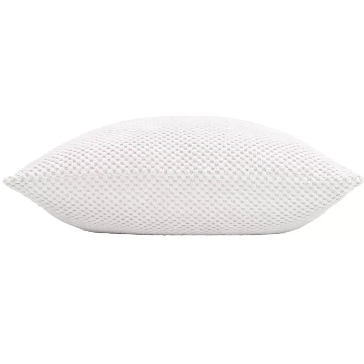 Cuscino quadrato in flanella in rilievo (45 x 45 cm) Java Bianco