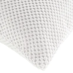 Cuscino quadrato in flanella in rilievo (45 x 45 cm) Java Bianco