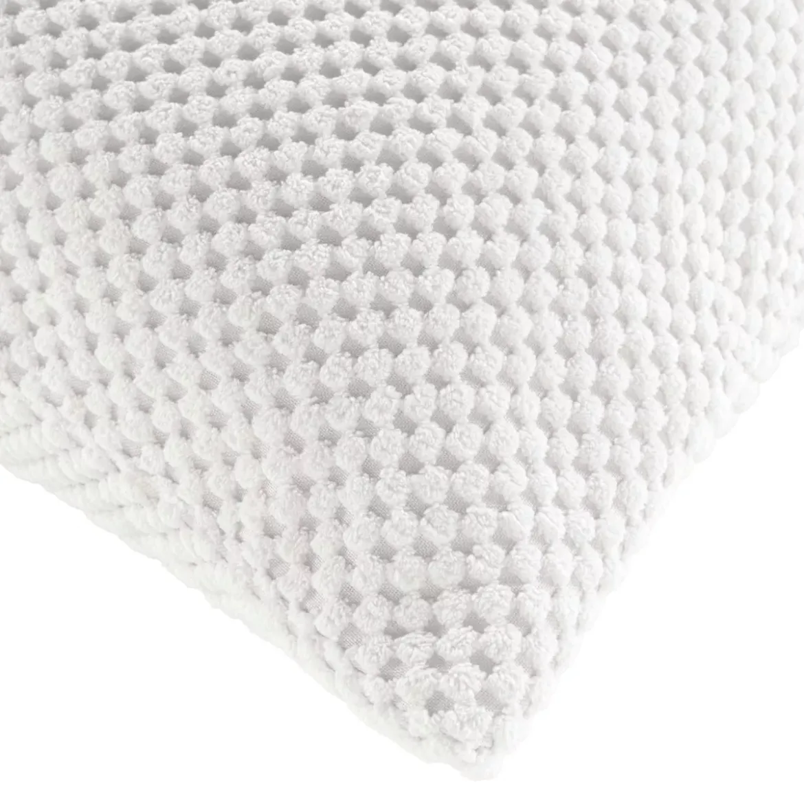 Cuscino quadrato in flanella in rilievo (45 x 45 cm) Java Bianco