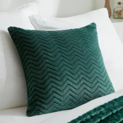 Cuscino quadrato in flanella (45 x 45 cm) Zag Verde