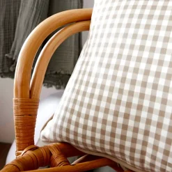 Cuscino quadrato in garza di cotone (45 x 45 cm) Gaïa vichy Corda
