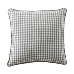 Cuscino quadrato in garza di cotone (45 x 45 cm) Gaïa vichy Verde rosmarino
