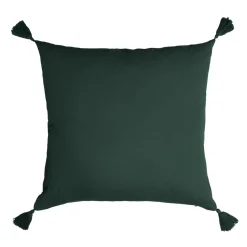 Cuscino quadrato in garza di cotone (60 x 60 cm) Gaïa Verde abete