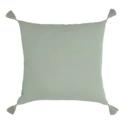 Cuscino quadrato in garza di cotone (40 x 40 cm) Gaia Verde eucalipto