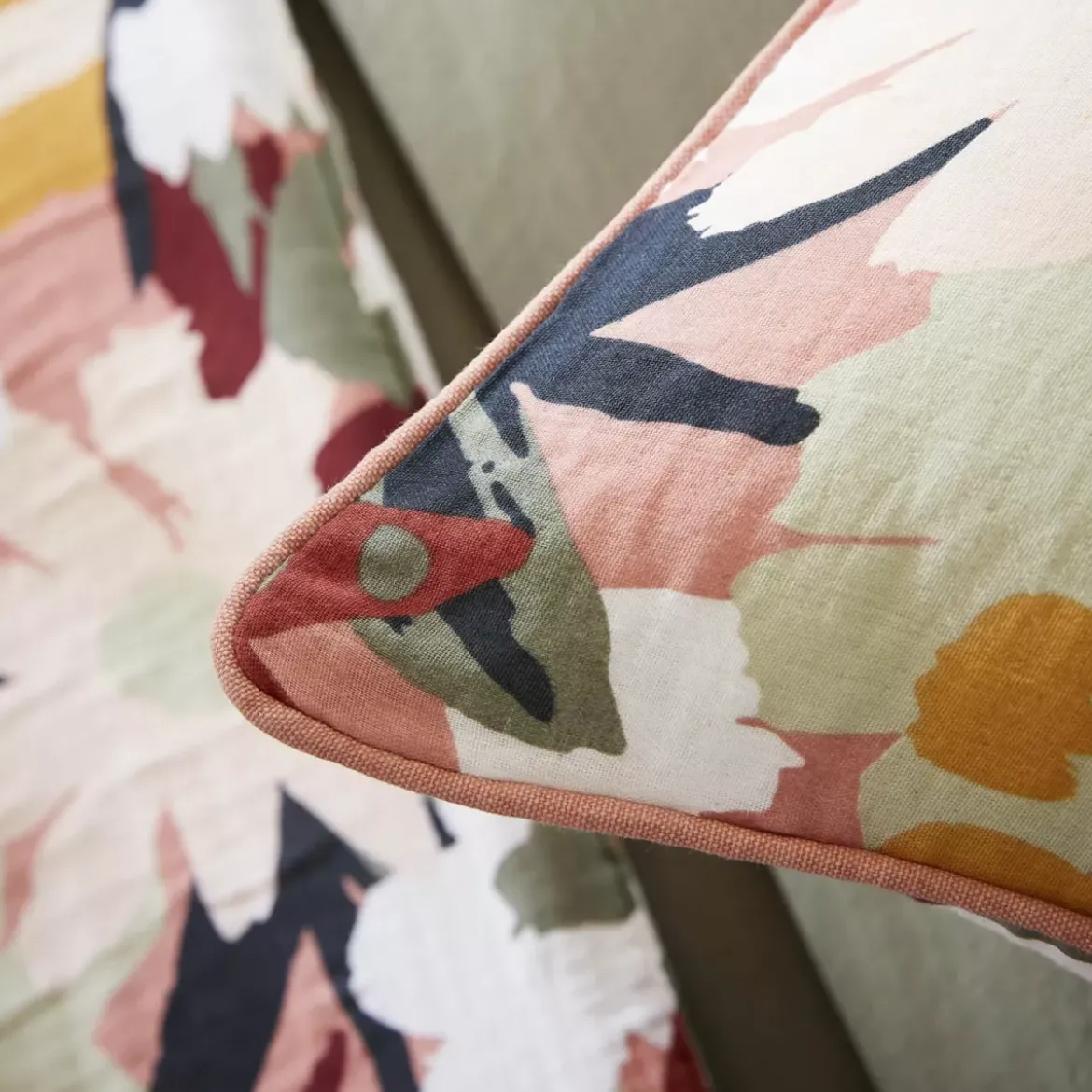 Cuscino quadrato in garza di cotone (45 x 45 cm) Azel Multicolore