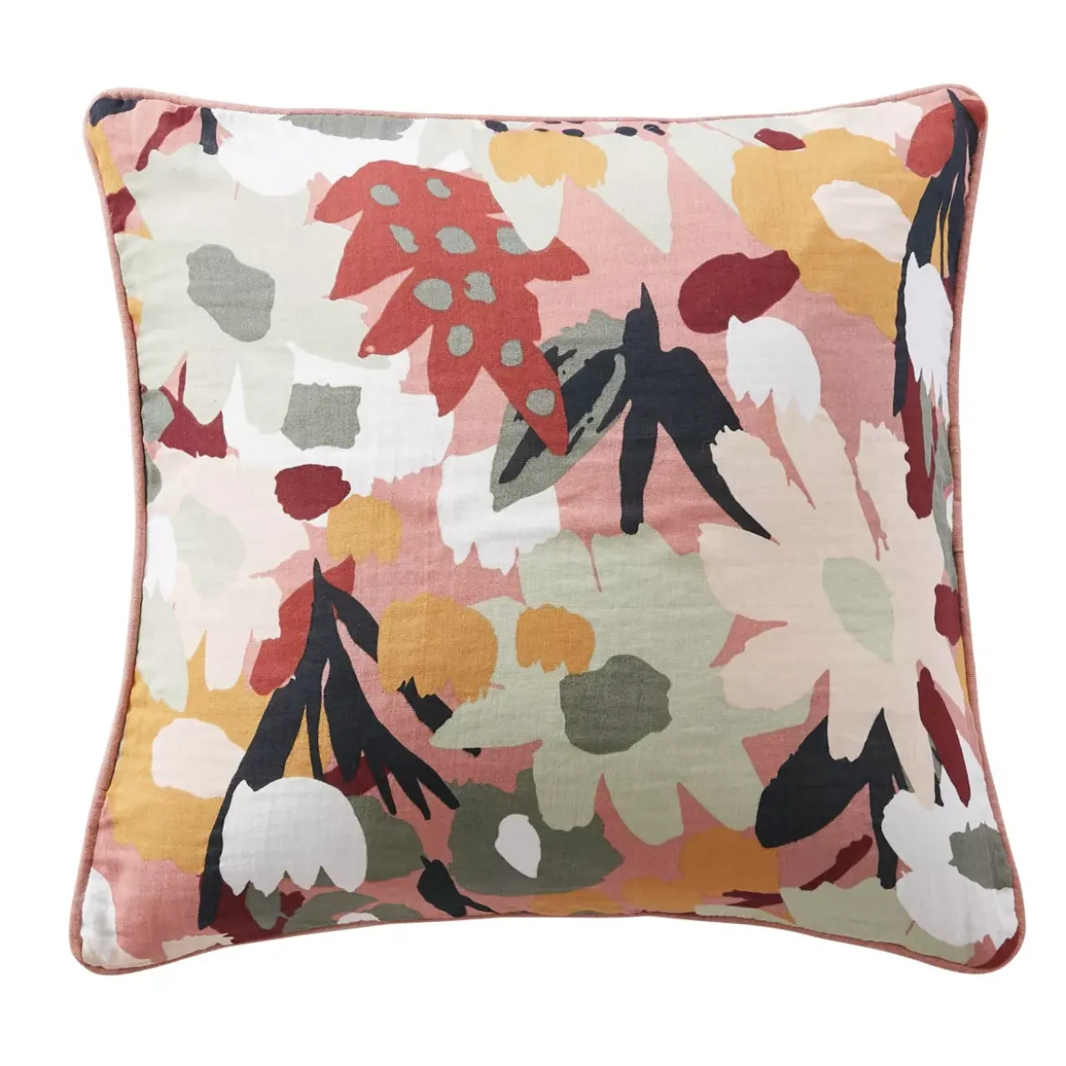 Cuscino quadrato in garza di cotone (45 x 45 cm) Azel Multicolore