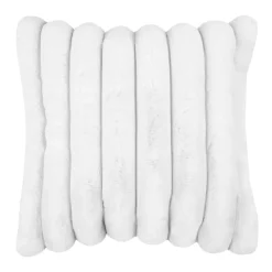 Cuscino quadrato in pelliccia sintetica (45 x 45 cm) Polary Bianco