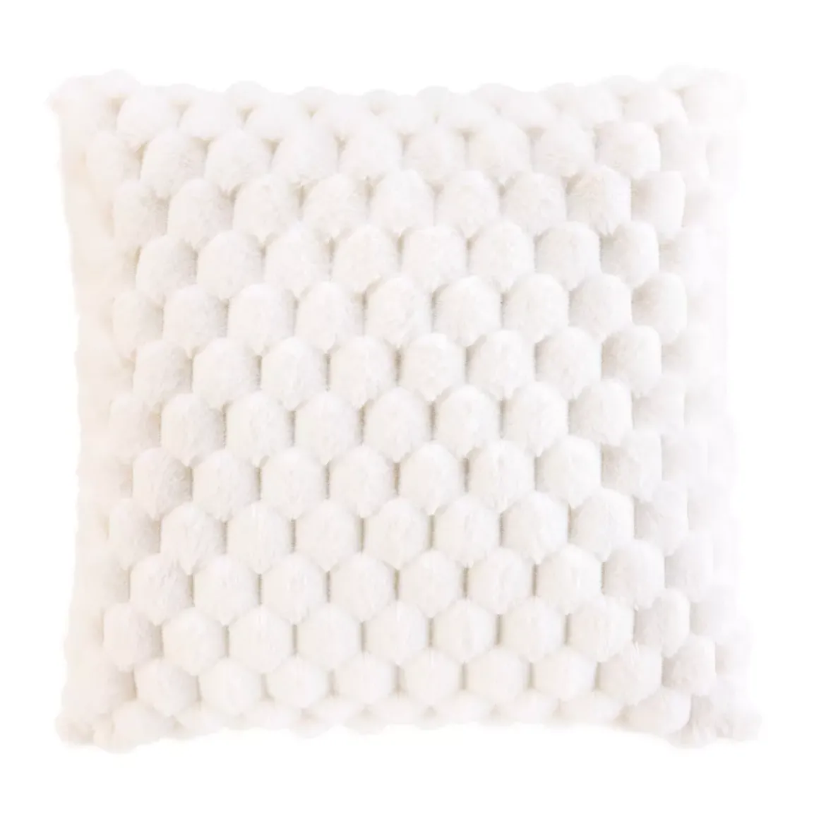 Cuscino quadrato in similpelliccia (45 x 45 cm) Frosty Ecru
