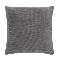 Cuscino quadrato in velluto (45 x 45 cm) Leo Grigio Antracite